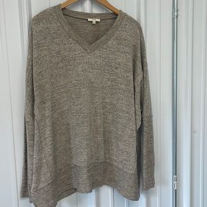 Easel Boxy Tunic Top Blouse New Mushroom Shirt Mineral wash Ash